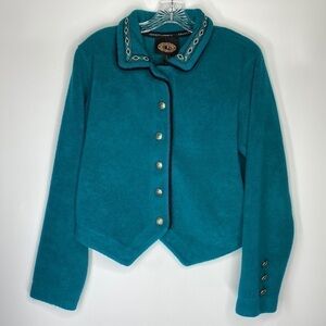 Vintage Country Clothing Co. Turquoise Western Fleece Jacket Large